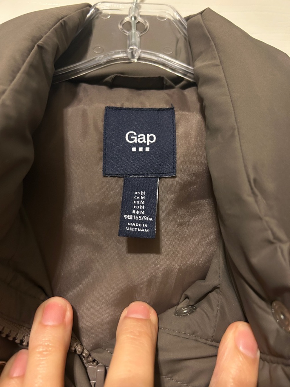 GAP Quilted Puffer Vest in Taupe Brown - Picture 2 of 5
